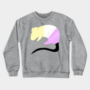 Non-binary Pride Rat Crewneck Sweatshirt